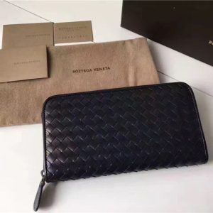 Bottega Veneta Zip Around Wallet Black